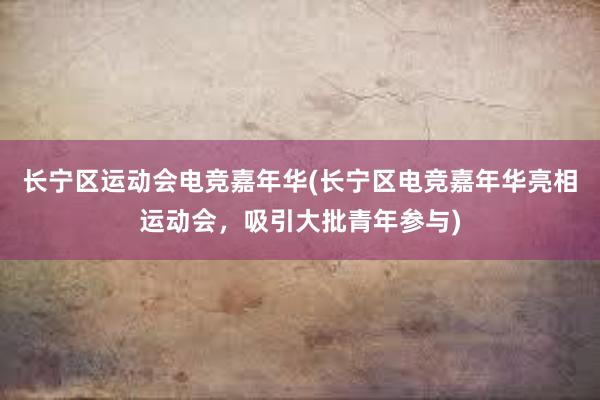 长宁区运动会电竞嘉年华(长宁区电竞嘉年华亮相运动会，吸引大批青年参与)