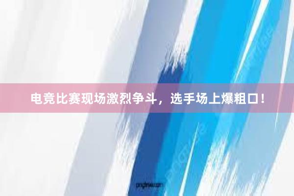 电竞比赛现场激烈争斗，选手场上爆粗口！