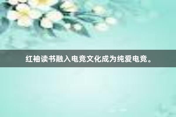 红袖读书融入电竞文化成为纯爱电竞。