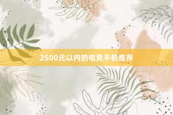 2500元以内的电竞手机推荐